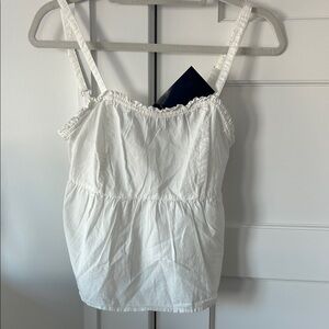 NWTBrandy Melville White Camisole Top adjustable straps and smocked back